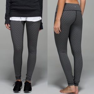 Lululemon Wunder Under Tri Geo Silver Leggings